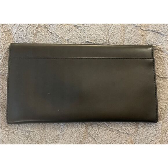 Kate Spade Perforated Leather Envelope Clutch Black Laser Cut Small Bag Preppy - Picture 4 of 14